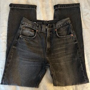 Zara Black Straight Jeans Classic Denim